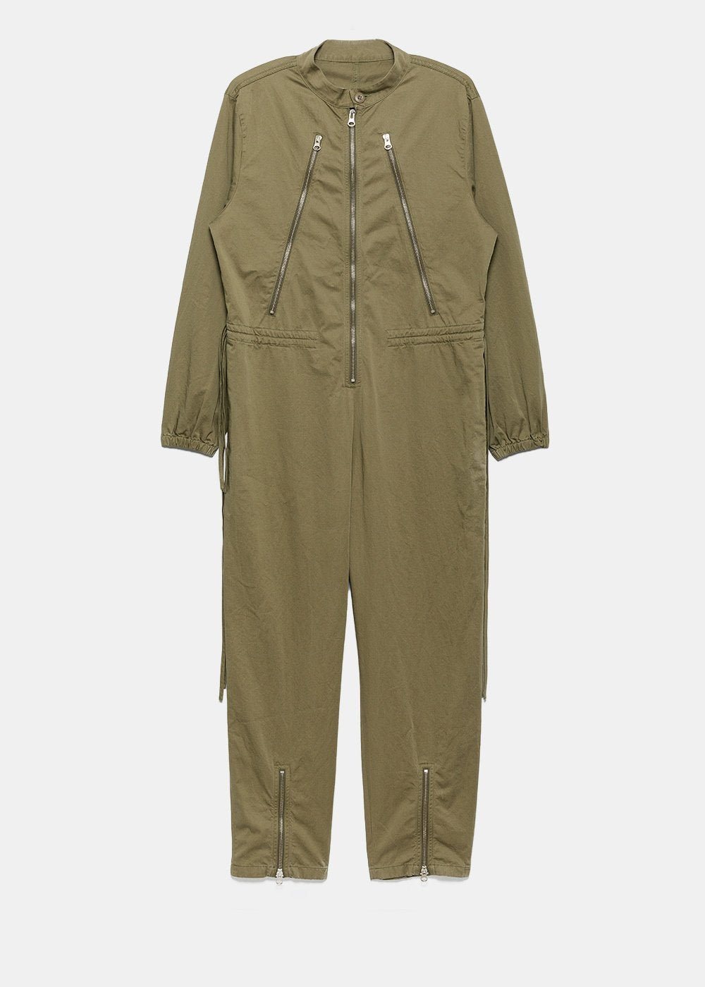 MM6 Maison Margiela Khaki Zip-Up Jumpsuit - NOBLEMARS