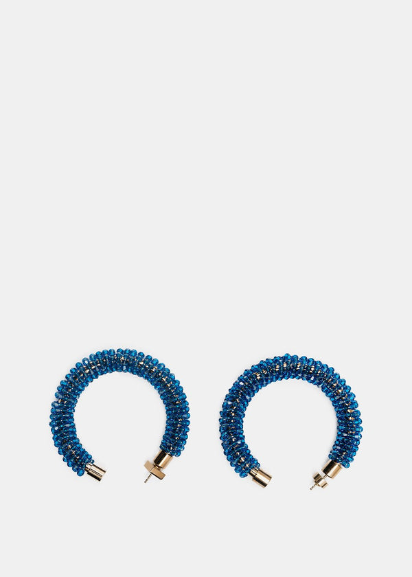 Jacquemus Blue Creoles Brila Earrings - NOBLEMARS