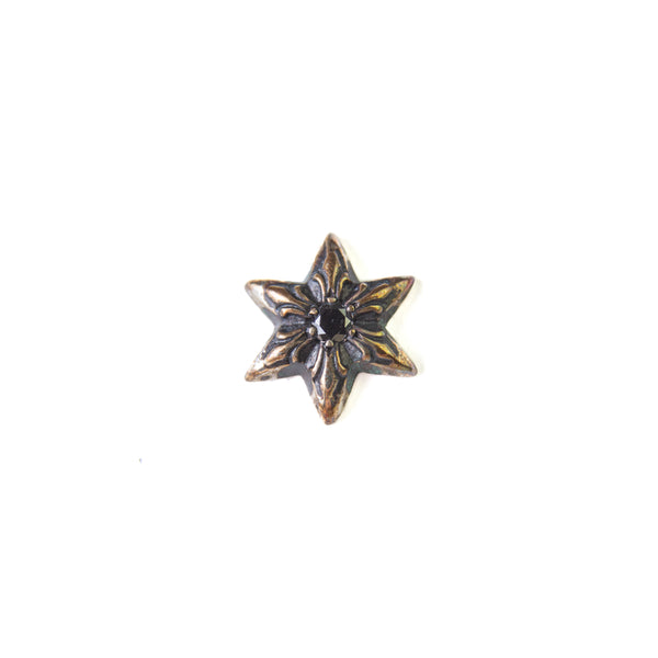 Chrome Hearts Star Stud Earrings Black Diamond Sliver - NOBLEMARS