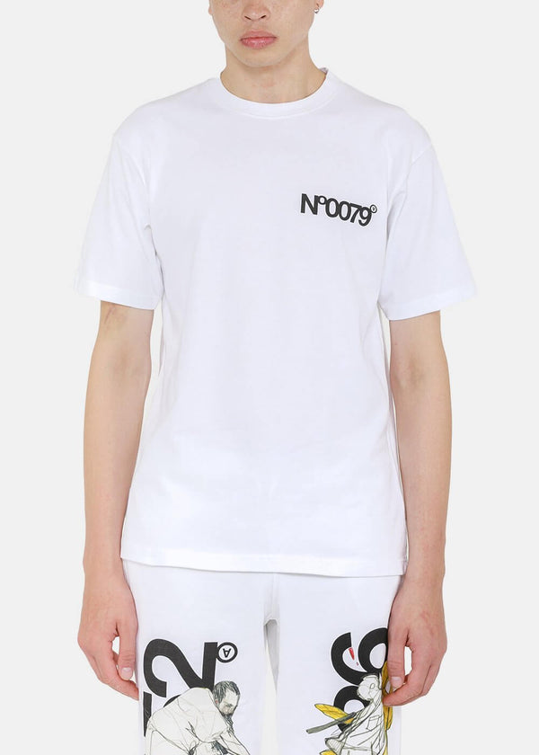 Aitor Throup’s TheDSA White No. 0079 Graphic Print T-Shirt - NOBLEMARS
