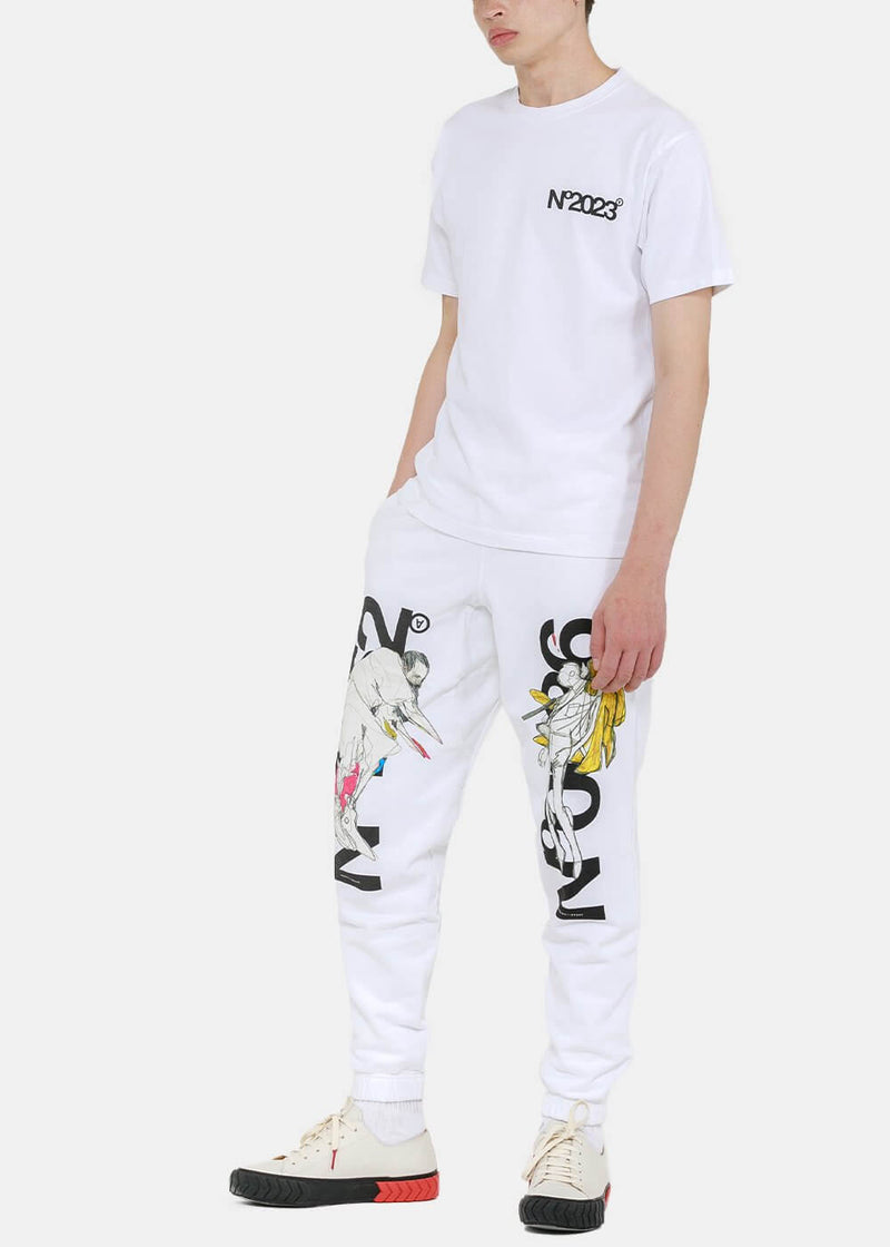 Aitor Throup’s TheDSA White No. 2023 Graphic Print T-Shirt - NOBLEMARS