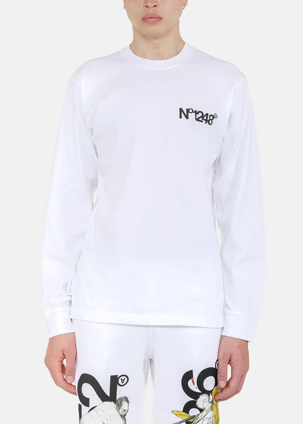 Aitor Throup’s TheDSA White No. 1248 Graphic Print T-Shirt - NOBLEMARS