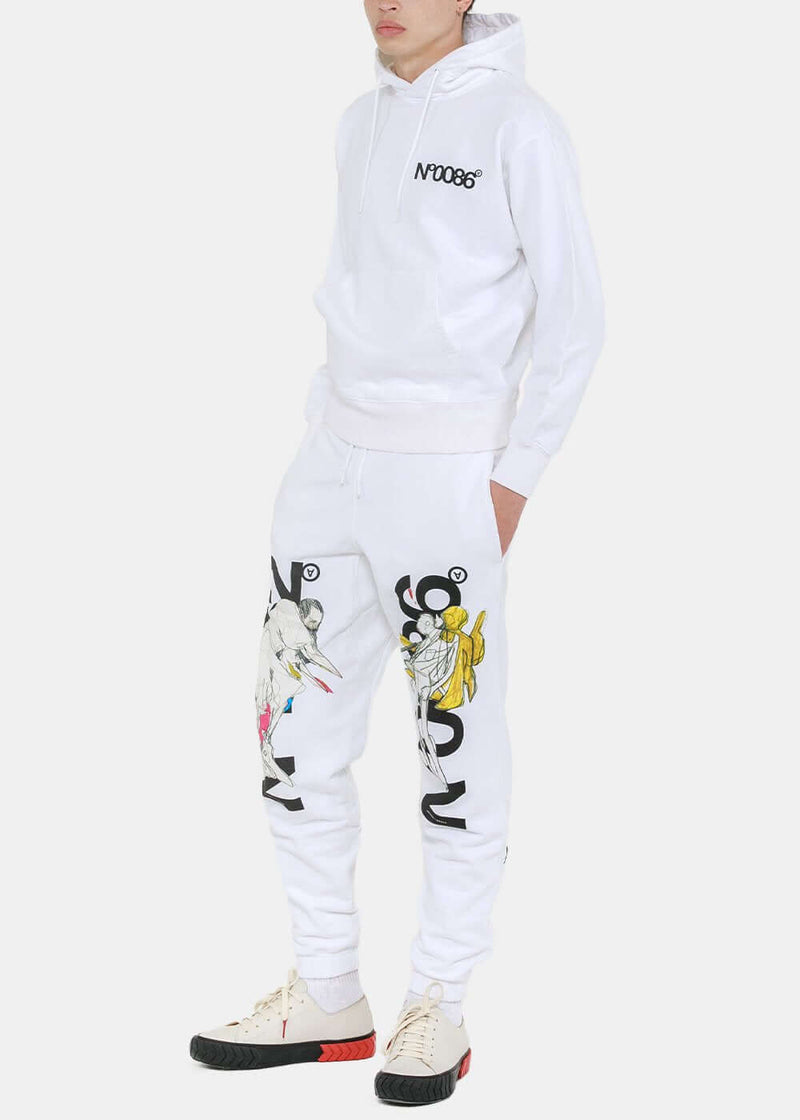 Aitor Throup’s TheDSA White No. 0086 Graphic Print Hoodie - NOBLEMARS
