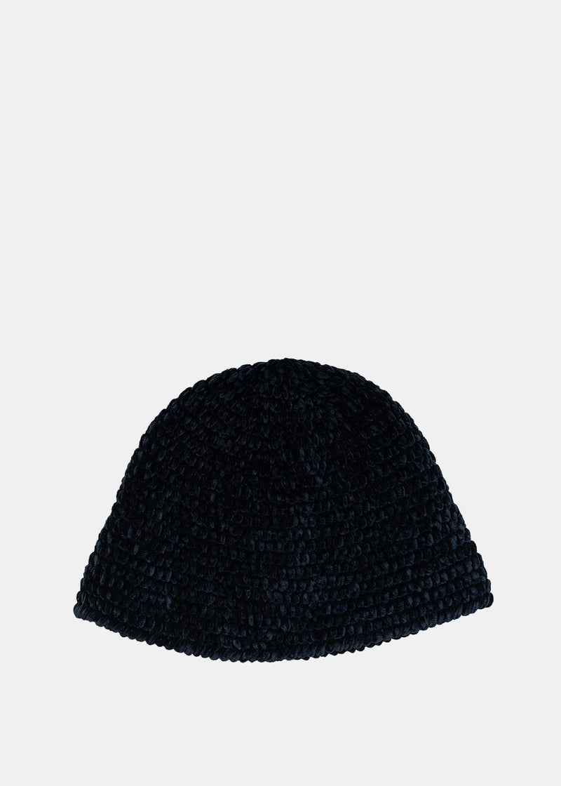 We11done Navy Hand-Crochet Bell Hat - NOBLEMARS
