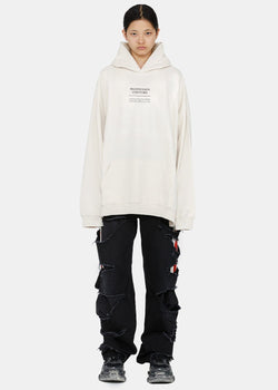 Balenciaga Chalky White Couture Boxy Hoodie - NOBLEMARS