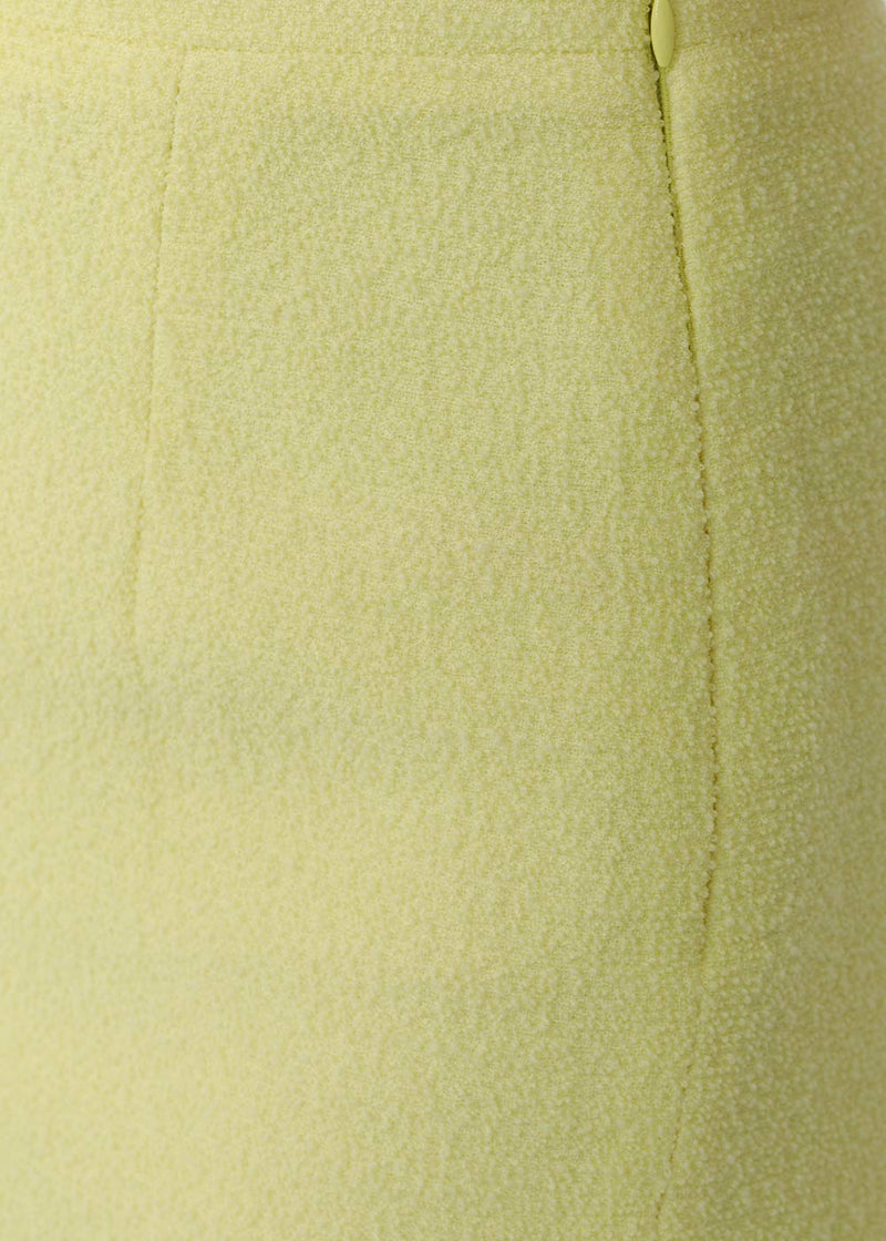 Alessandra Rich Yellow Tweed Bouclé Mini Skirt - NOBLEMARS