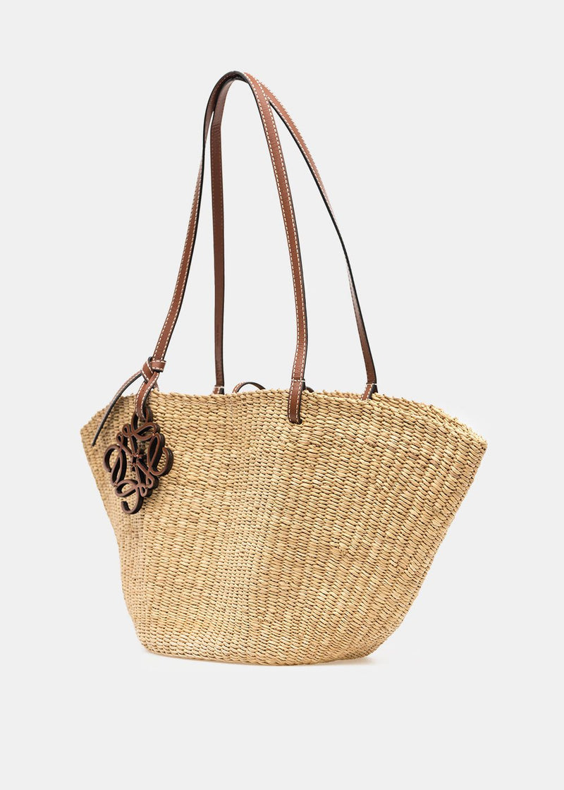 Loewe Natural & Pecan Small Shell Basket Bag - NOBLEMARS