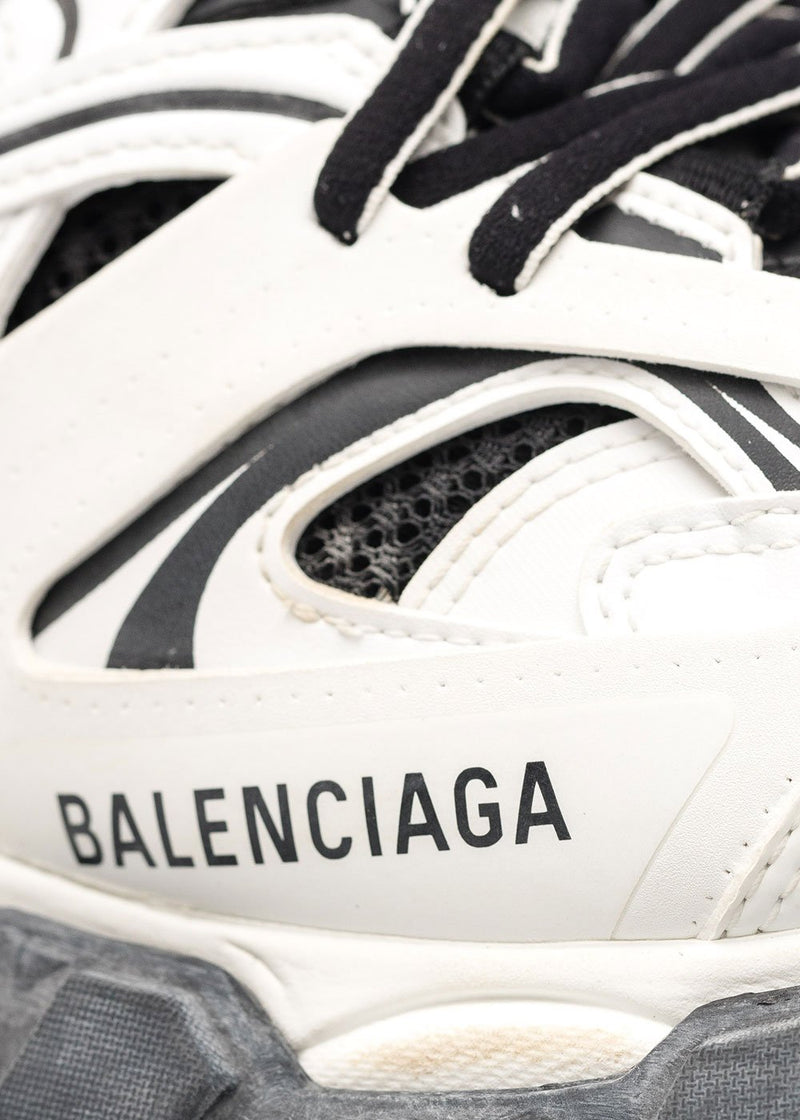 Balenciaga Black & White Track Sneakers - NOBLEMARS