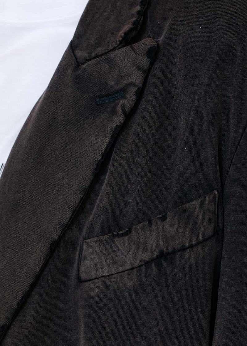 Balenciaga Black Worn-Out Slim Blazer - NOBLEMARS