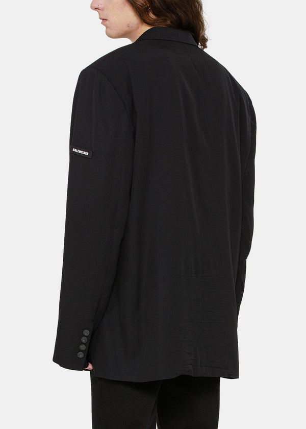 Balenciaga Black Washed Blazer - NOBLEMARS