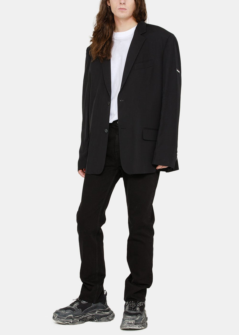 Balenciaga Black Washed Blazer - NOBLEMARS