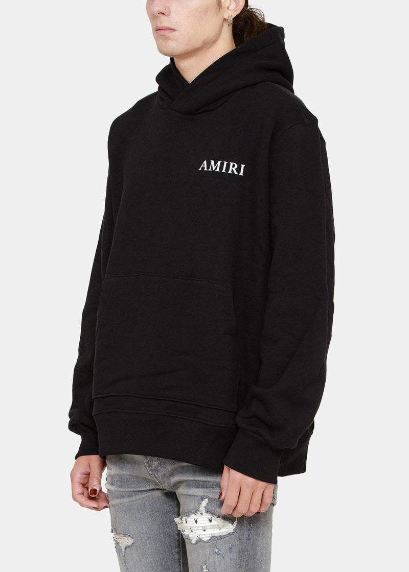 AMIRI Black Shaded Cherub Logo Print Hoodie - NOBLEMARS