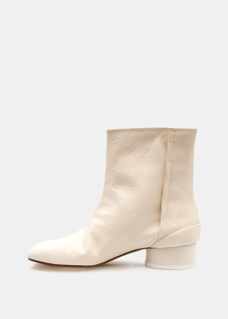 Maison Margiela White Low Heel Tabi Boots - NOBLEMARS