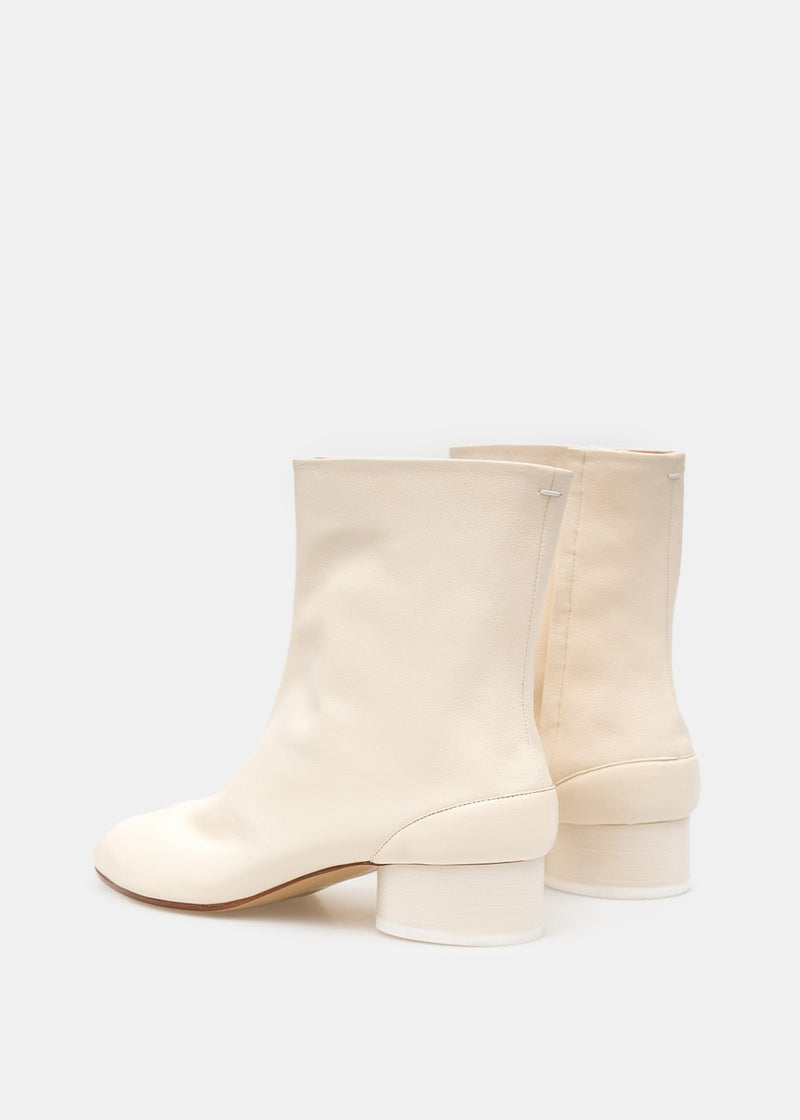 Maison Margiela White Low Heel Tabi Boots - NOBLEMARS