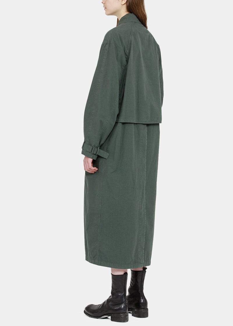 Lemaire Deep Forest Storm Flap Coat - NOBLEMARS