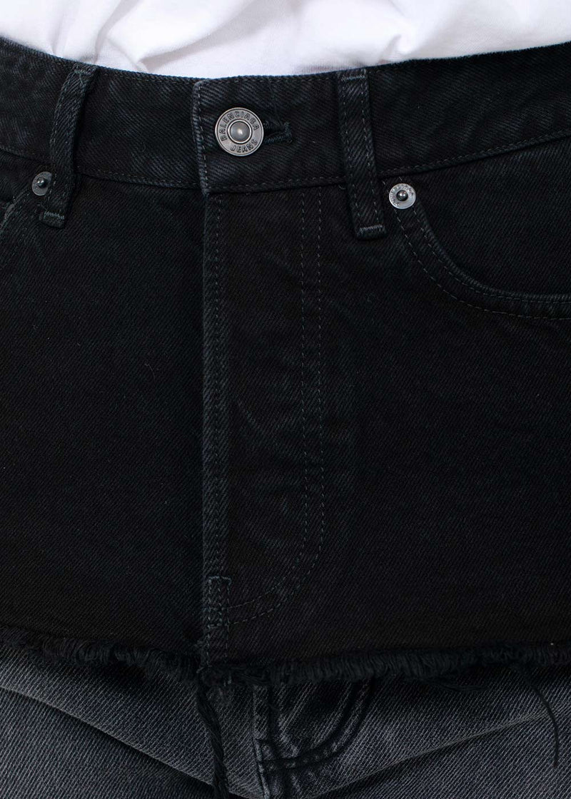 Balenciaga Black Cotton Jeans Belt - NOBLEMARS