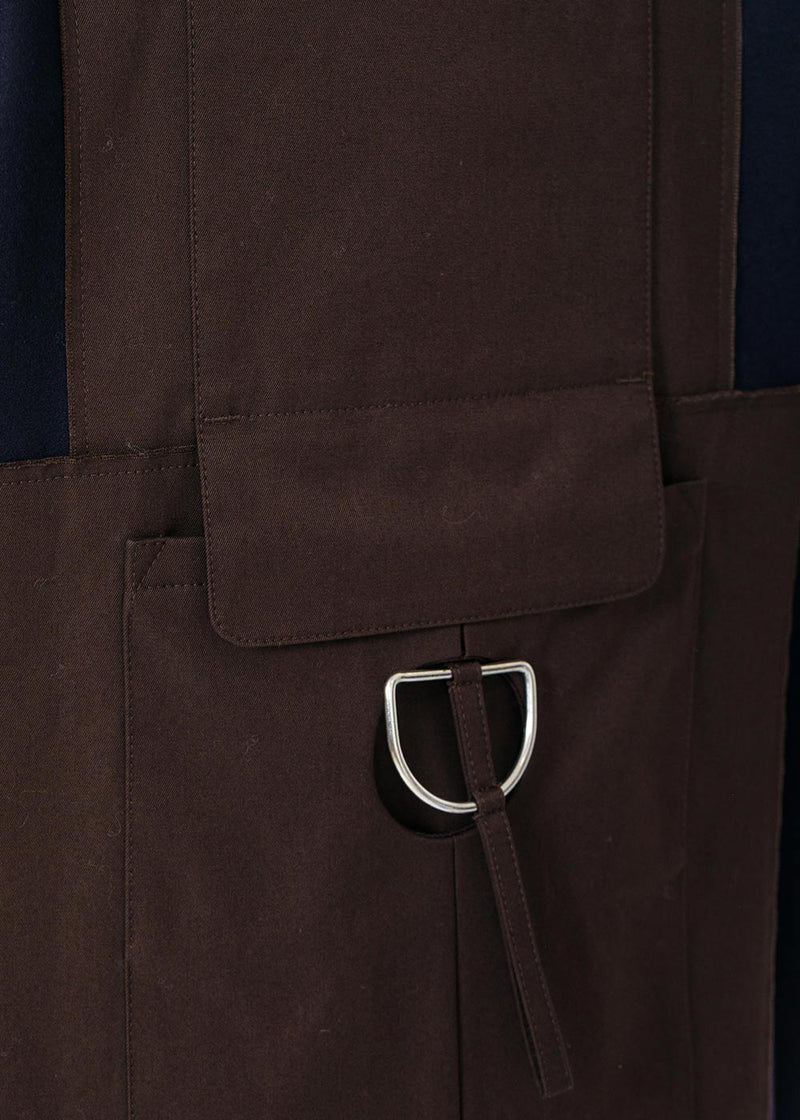Maison Margiela Navy & Brown Wool Patchwork Jacket - NOBLEMARS
