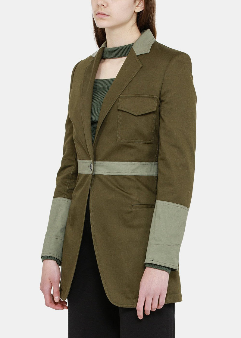 Loewe Khaki Green Military Jacket - NOBLEMARS