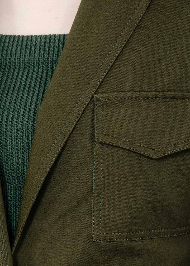 Loewe Khaki Green Military Jacket - NOBLEMARS