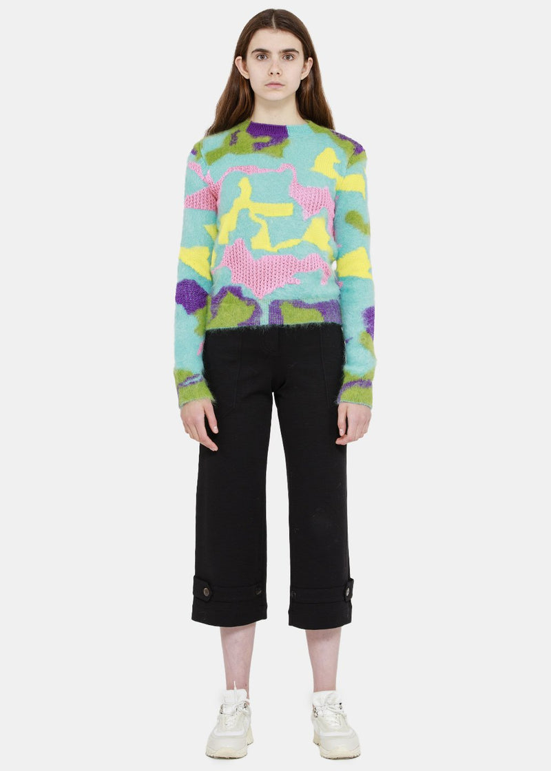 Loewe Multicolor Mohair Intarsia Sweater - NOBLEMARS