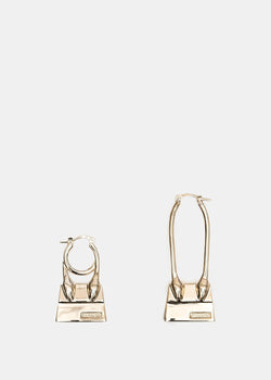 Jacquemus Gold 'Les Creoles Chiquito' Earrings - NOBLEMARS