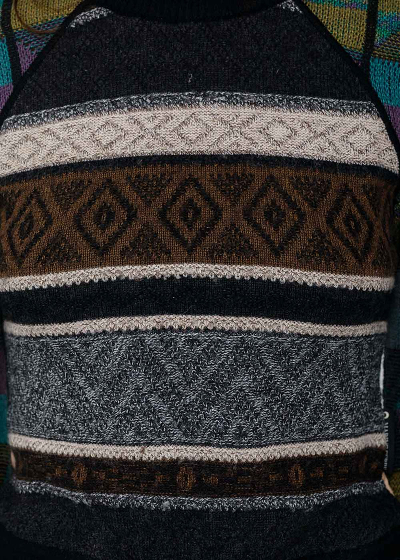 Marine Serre Multicolor Mélange Hybrid Sweater - NOBLEMARS