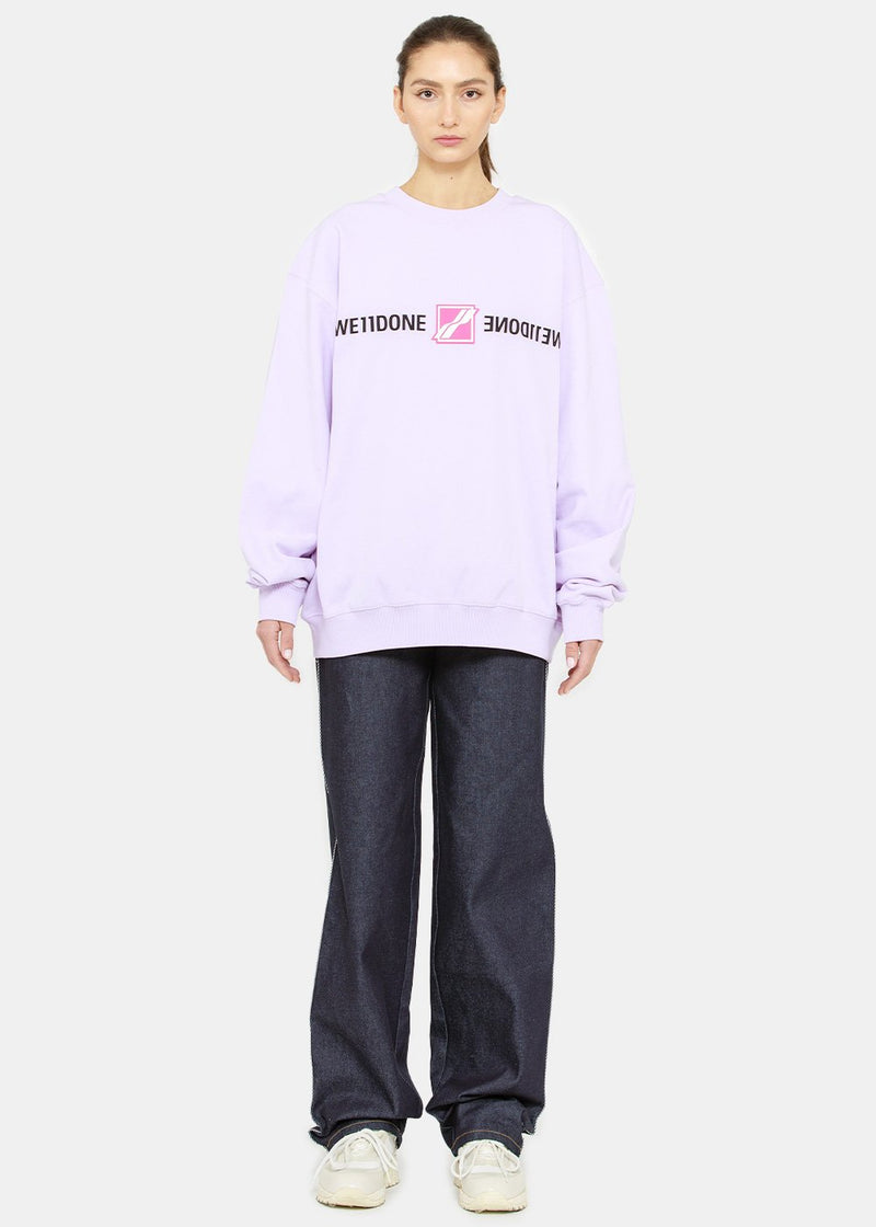 We11done Patched Mirror Logo Sweater - NOBLEMARS