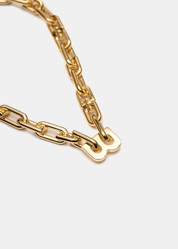Balenciaga B Chain Thin Necklace - NOBLEMARS