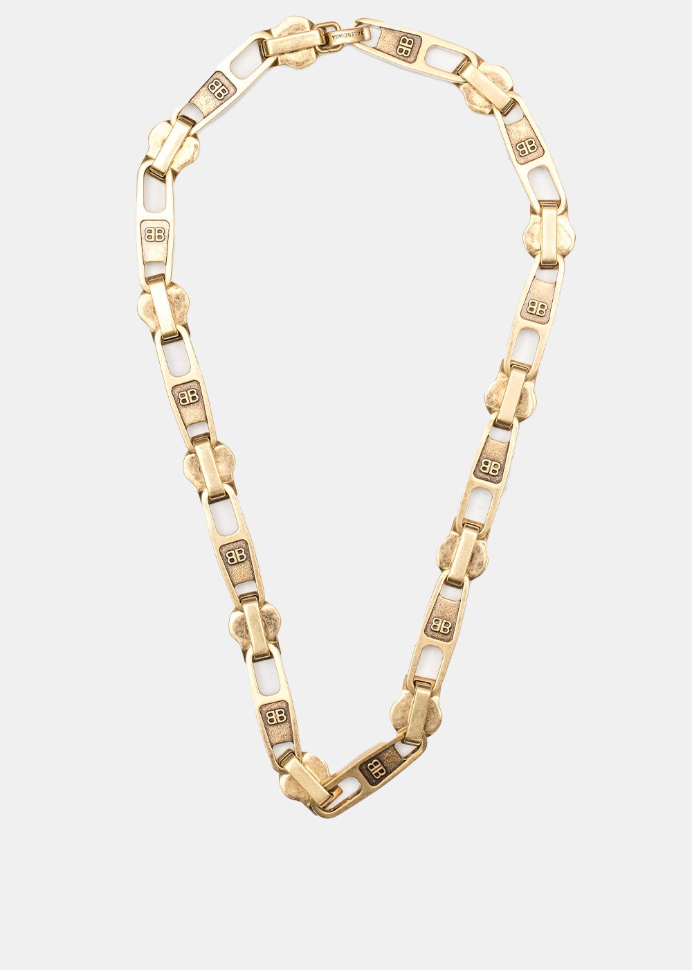 Balenciaga: Silver Zip Necklace