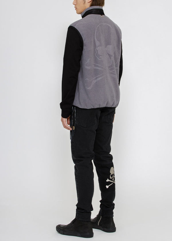mastermind JAPAN Fleece Logo Zip Vest - NOBLEMARS