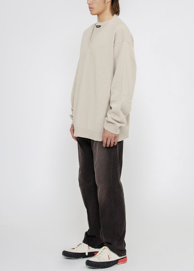 Balenciaga Wool Flatground V-Neck Sweater - NOBLEMARS
