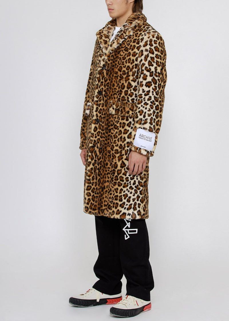 Palm Angels Leopard Faux-Fur Coat - NOBLEMARS