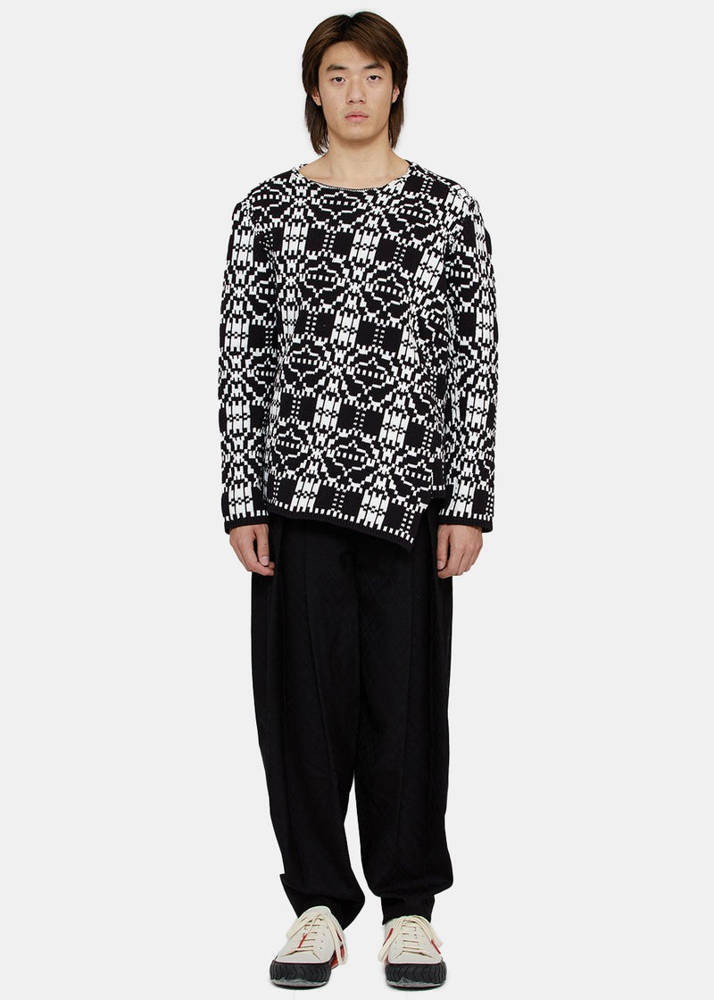 Comme des Garçons Homme Plus Black Jacquard Sweater