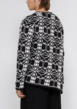 Comme des Garçons Homme Plus Asymmetric Jacquard Sweater - NOBLEMARS