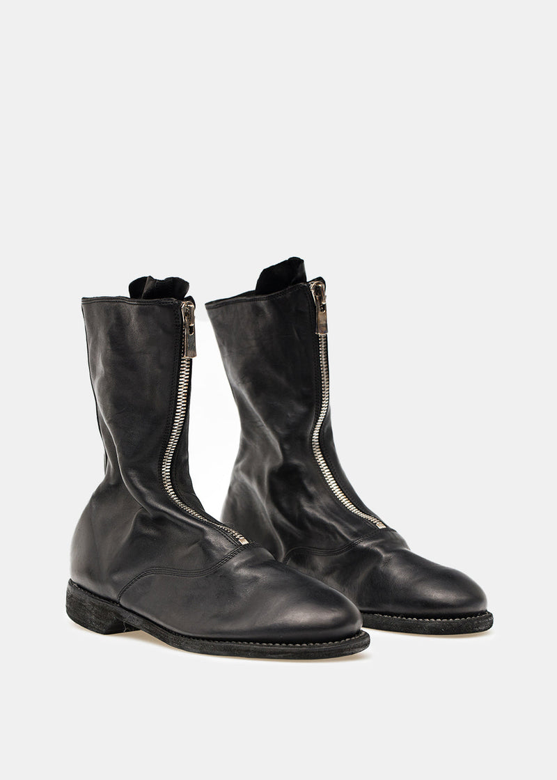 Black 310 Front Zip Army Boots