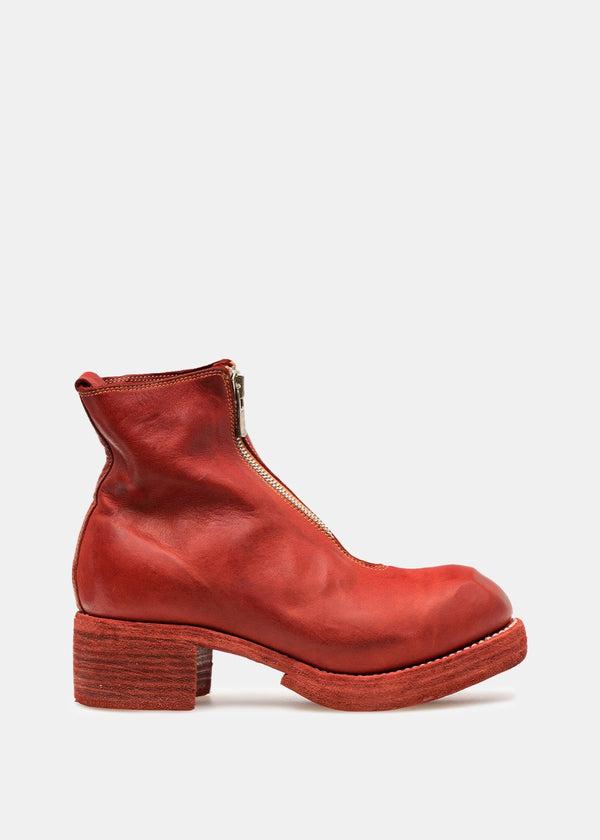 Guidi Red PL1WZ Front Zip Boots - NOBLEMARS