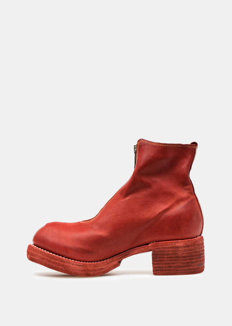 Guidi Red PL1WZ Front Zip Boots - NOBLEMARS