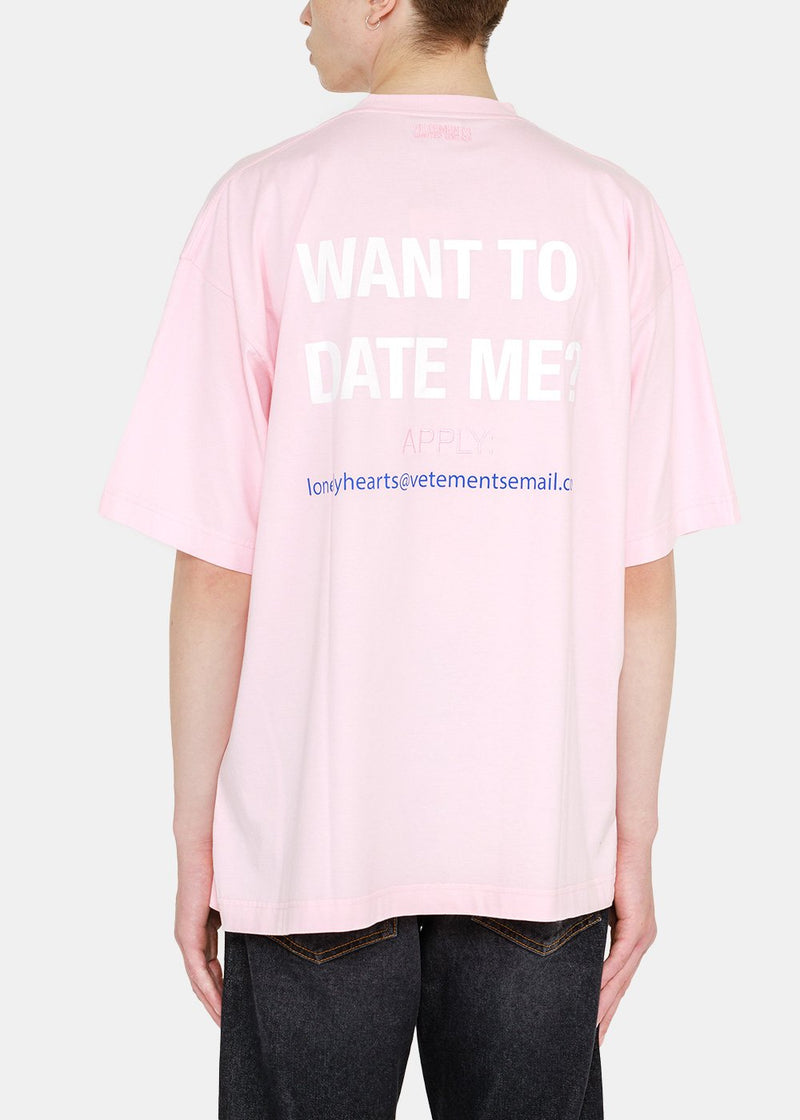 VETEMENTS Baby Pink Financial Fairytale T-Shirt - NOBLEMARS
