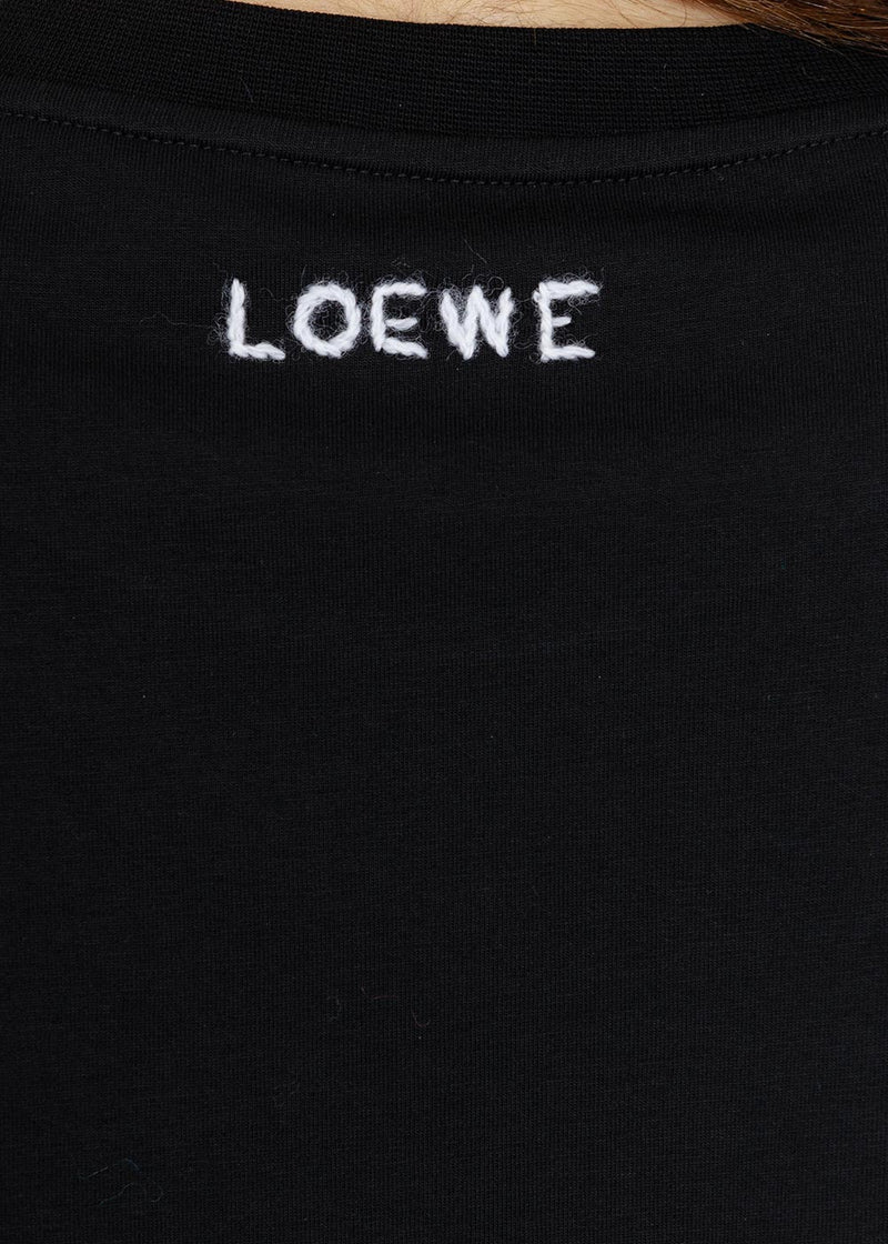 Loewe Black Words Print T-Shirt - NOBLEMARS