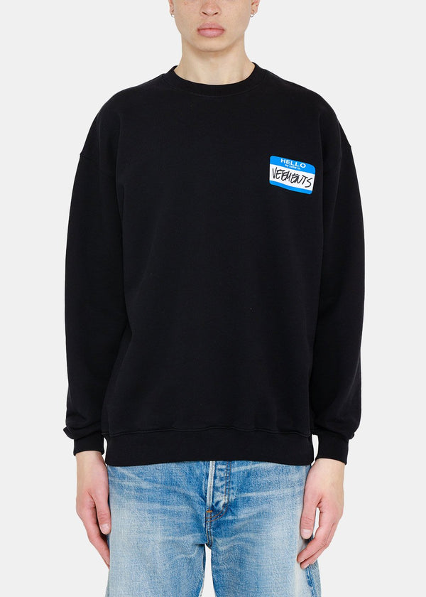 VETEMENTS Black Logo Sweatshirt - NOBLEMARS
