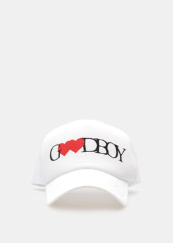XOXOGOODBOY White Heart Logo Mesh Cap - NOBLEMARS