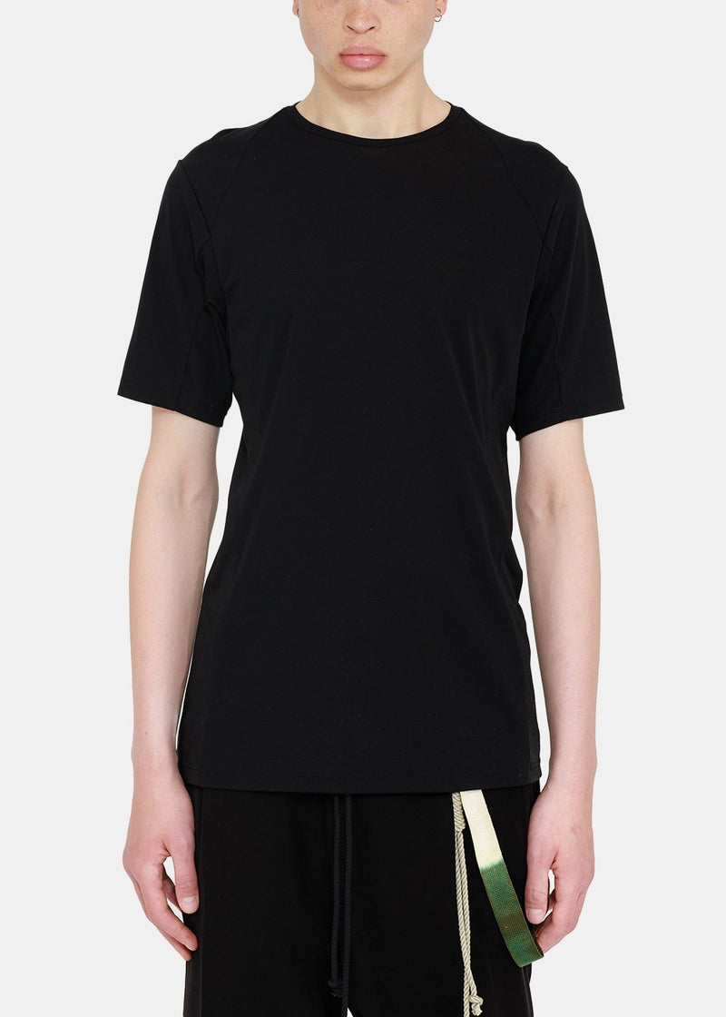 Devoa Black Cotton Light Jersey T-Shirt - NOBLEMARS