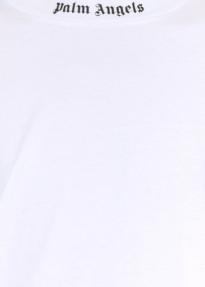Palm Angels White Oversized Logo Print T-Shirt - NOBLEMARS