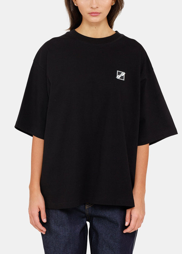 We11done Black Mini Logo Patch T-Shirt - NOBLEMARS