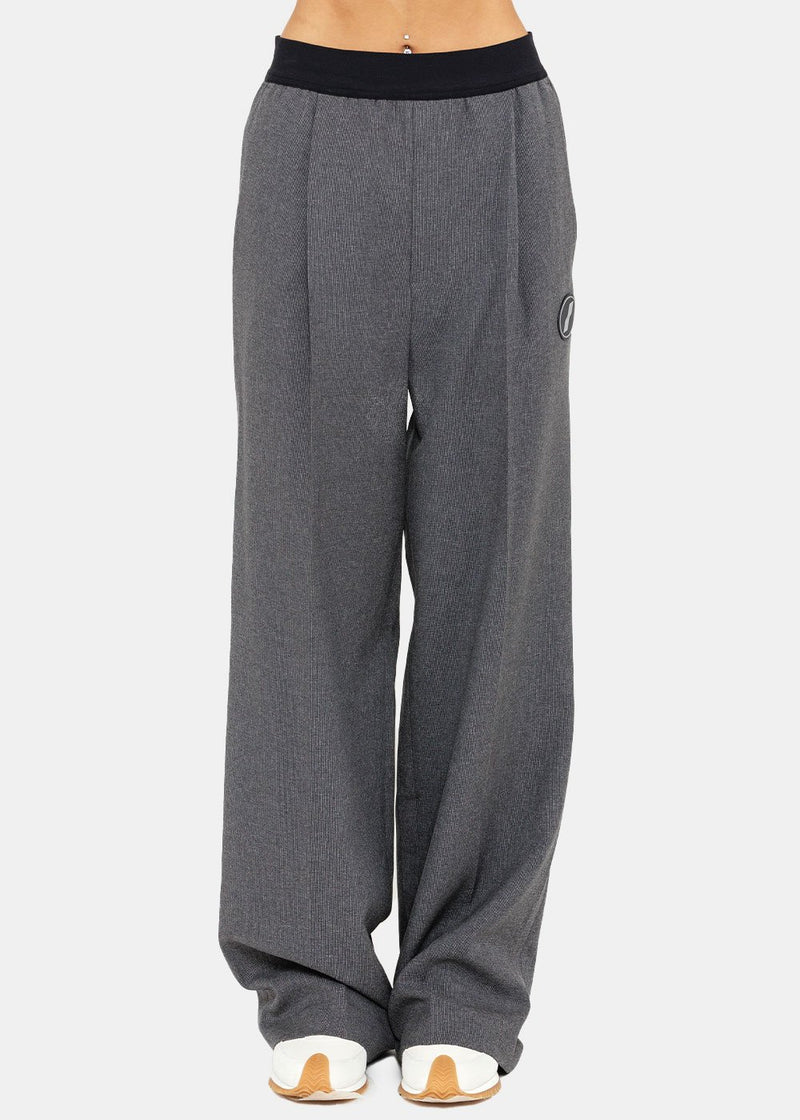 We11done Grey Logo Patch Pants - NOBLEMARS