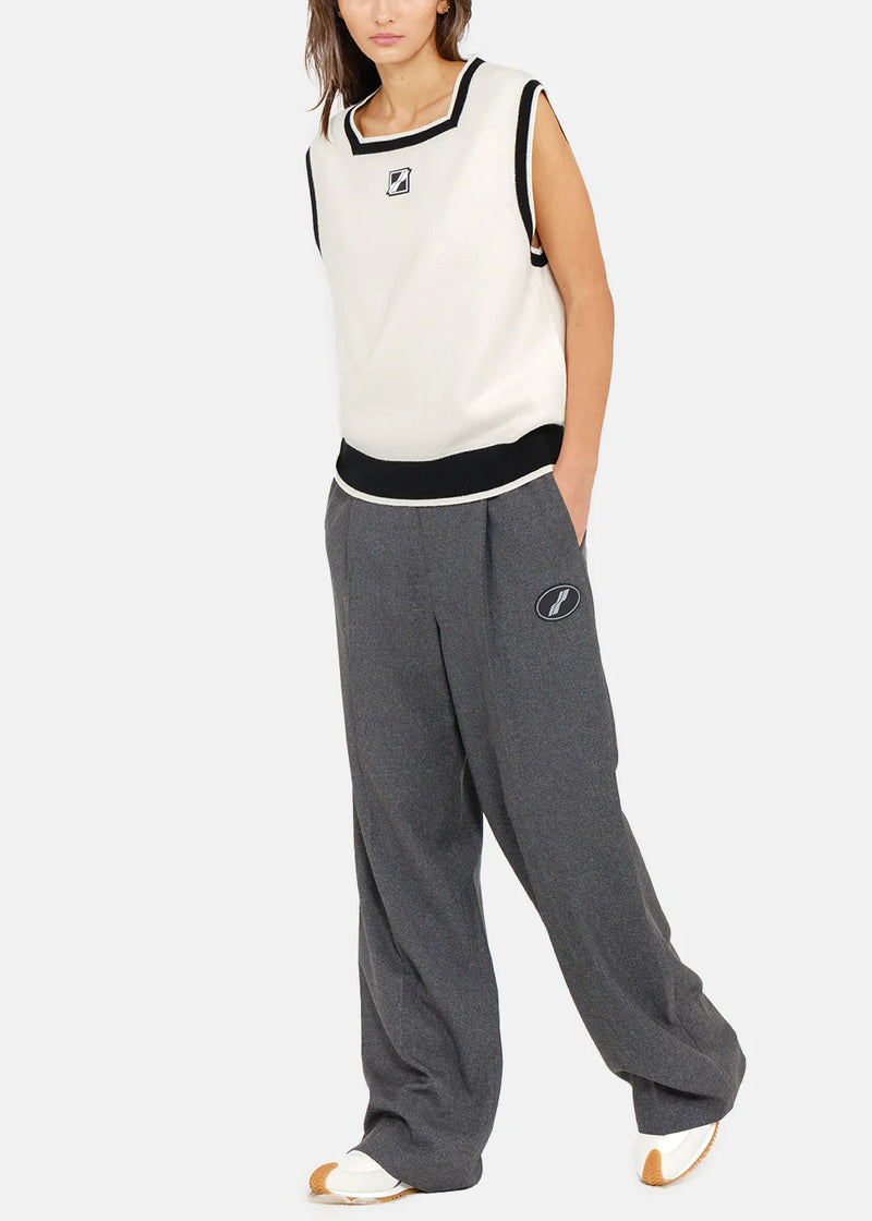logo-patch wide trousers