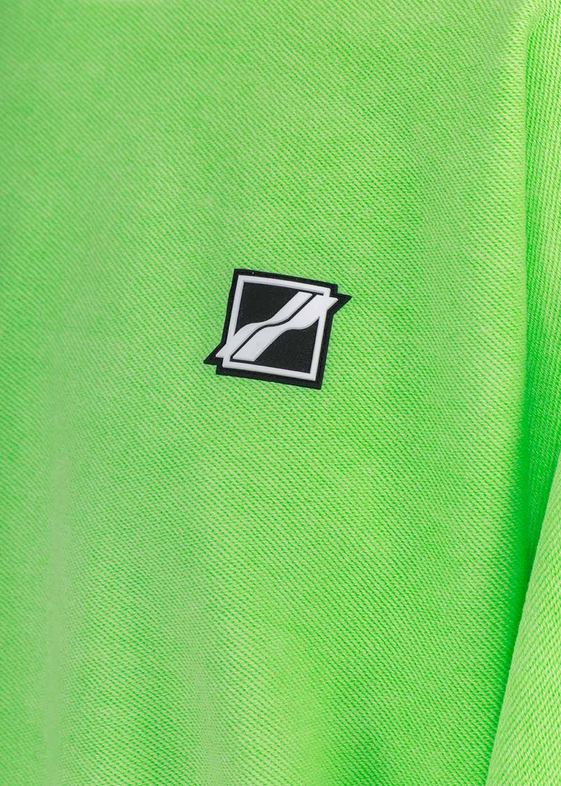 We11done Neon Green Big Lettering Print Sweatshirt - NOBLEMARS