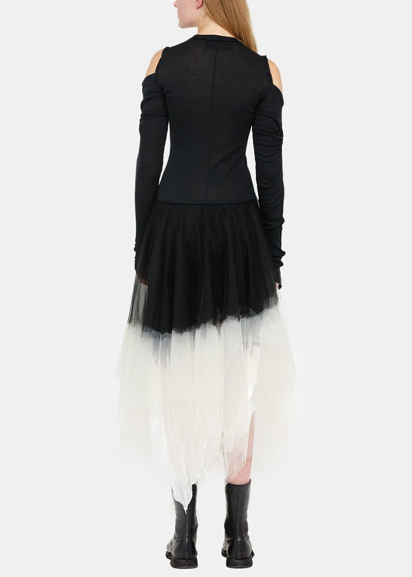 Marc Le Bihan Black & White Danseuse T-Shirt Dress - NOBLEMARS