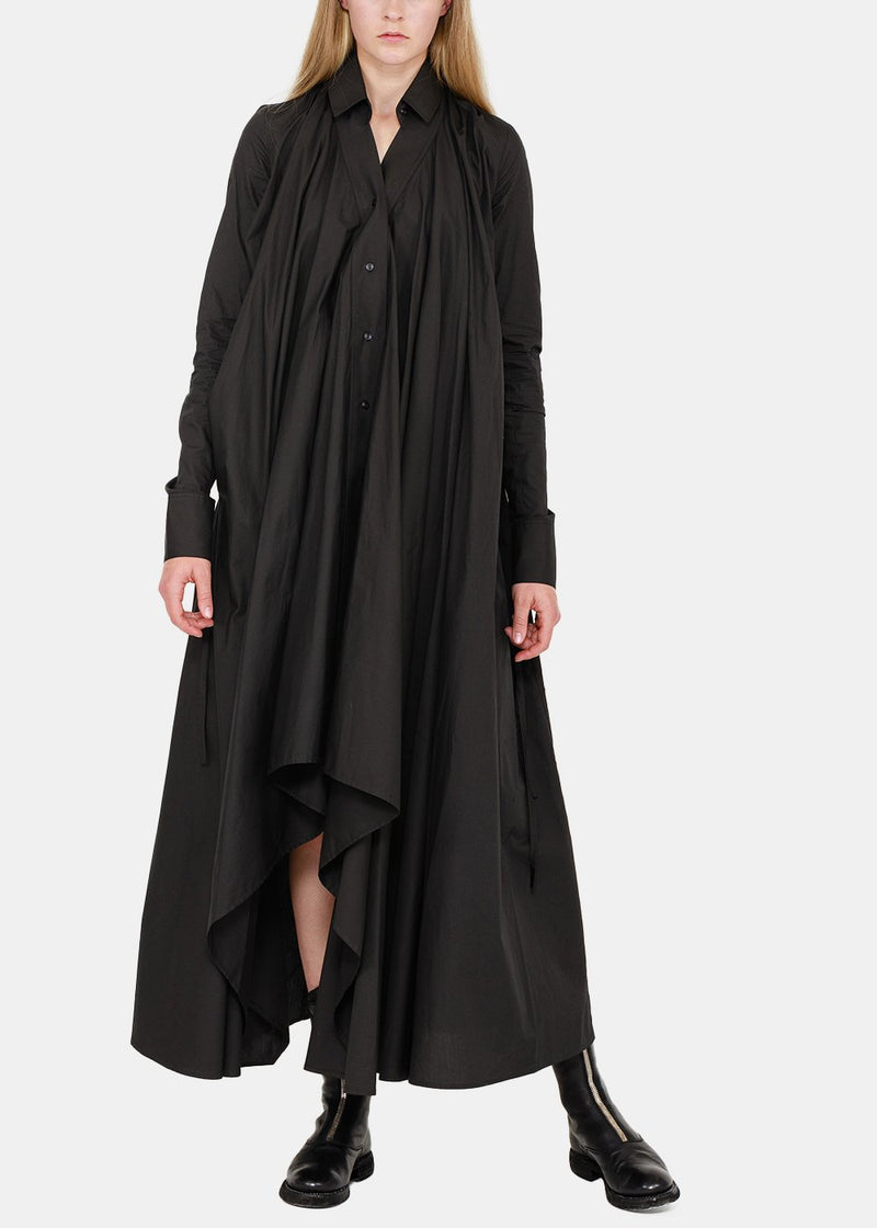 Marc Le Bihan Black Kimono Shirt Dress - NOBLEMARS