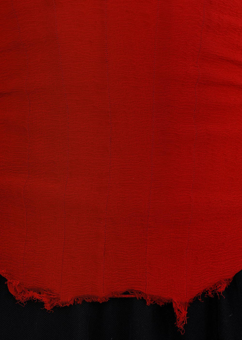 Marc Le Bihan Red Danseuse Off-Shoulder Stretch Top - NOBLEMARS